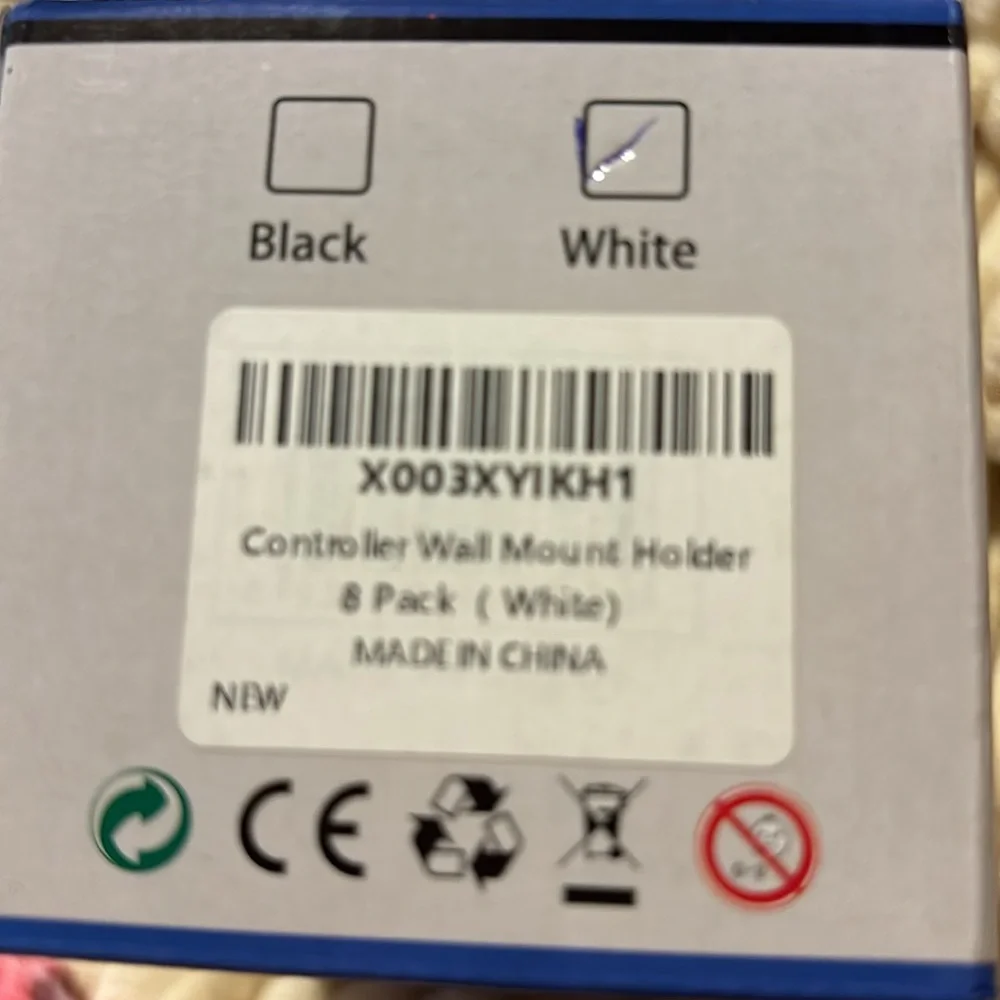 New Controller Wall Mount Holder 8 Pack ( White)